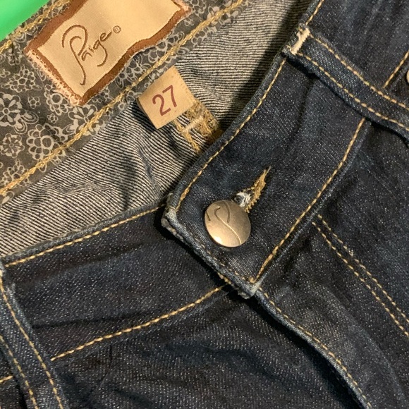 Paige Peg indigo skinny Jeans 27 waist  30 inseam - Picture 5 of 9